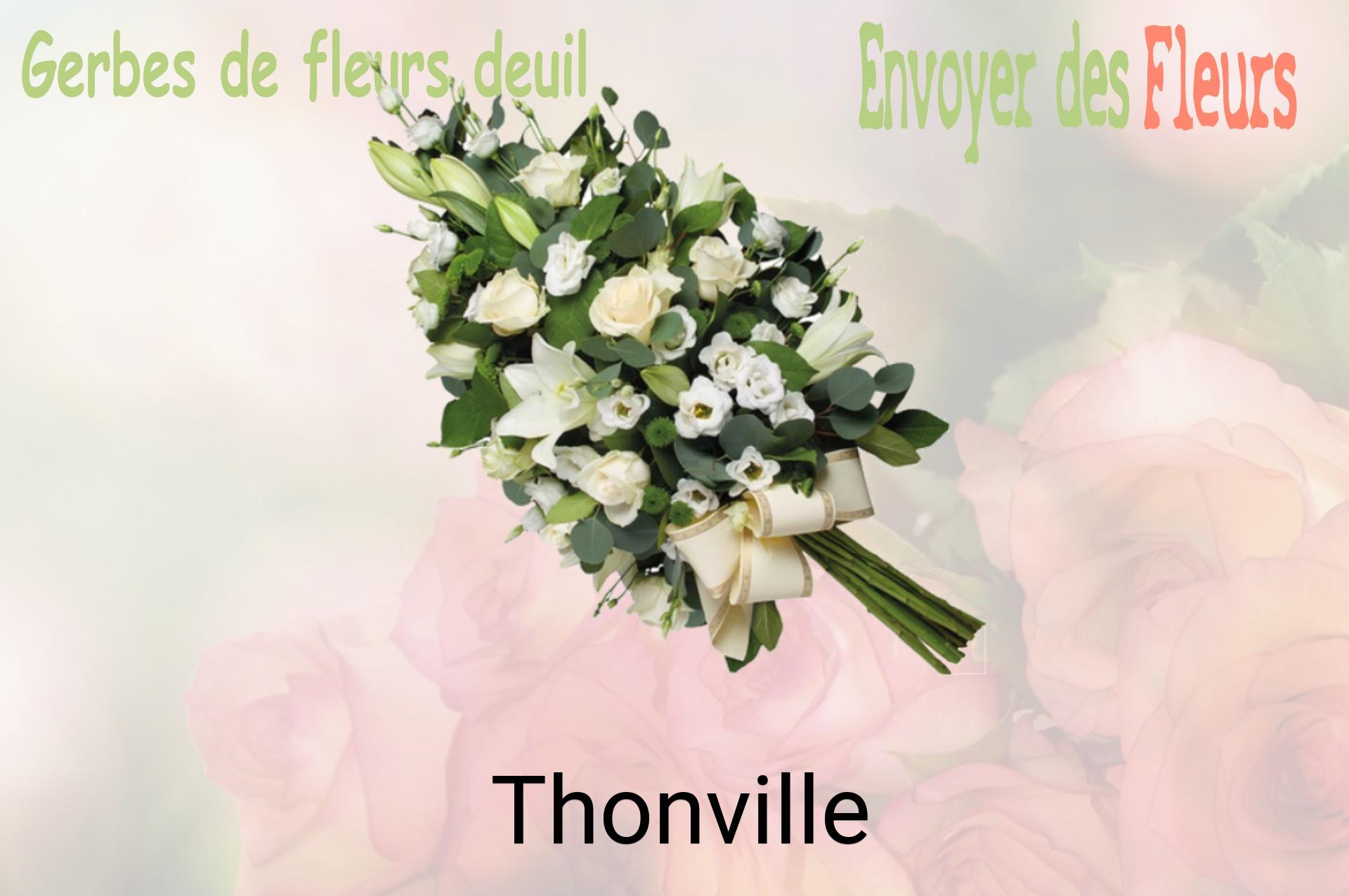 Gerbe de fleurs de deuil livrée à Thonville